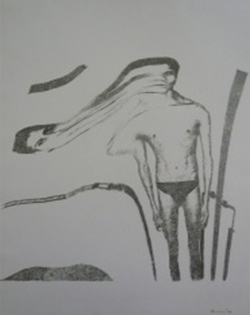 08. Jimi DAMS (1967-Us) - Untitled (deformed men) - encre sur papier (Avec (...)