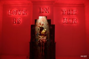 26Carlos Aires :'Jesus-ON' mixed media installation