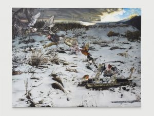07. Léopold Rabus - Huile sur toile - Envol d'oiseaux - 2009 - 240 x 300 (...)
