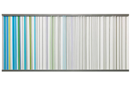 01. Susanna LEHTINEN - CODE1 100x50 cm aluminium, glass, carton plume 1-1 (...)