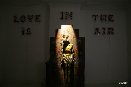 27Carlos Aires :'Jesus-OFF' mixed media installation
