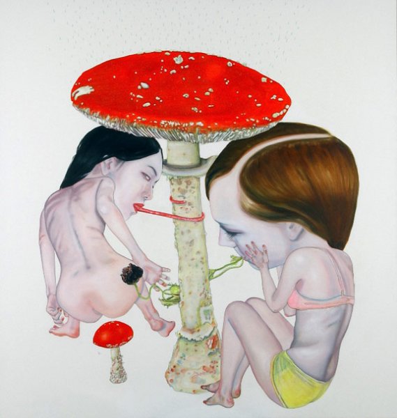 Léopold Rabus - Huile et acrylique sur toile - Untitled (from mushrooms (...)