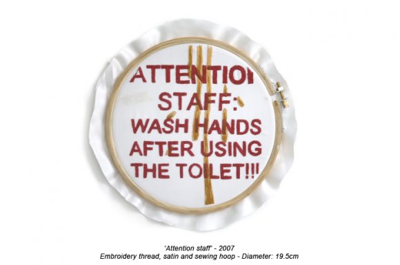 03. Frances GOODMAN - Embroideries "Attention Staff" - 2007 - Fil de (...)